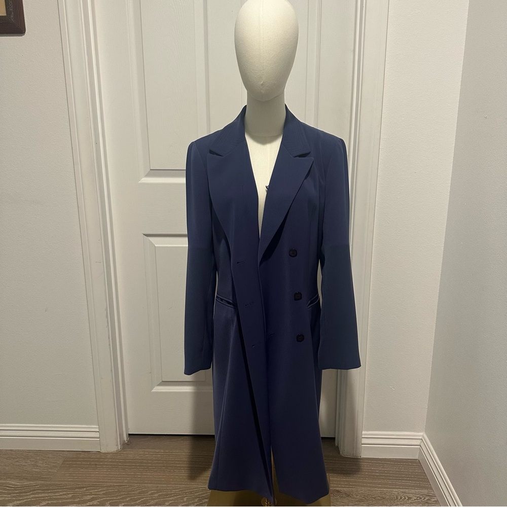 Kasper Women's Classic Blue Trench Coat